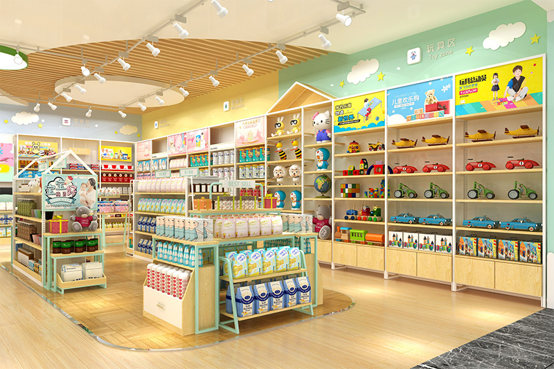 增城母嬰促銷貨架,母嬰陳列架,母嬰整店輸出，邊柜陳列架,廣州大唐展示架