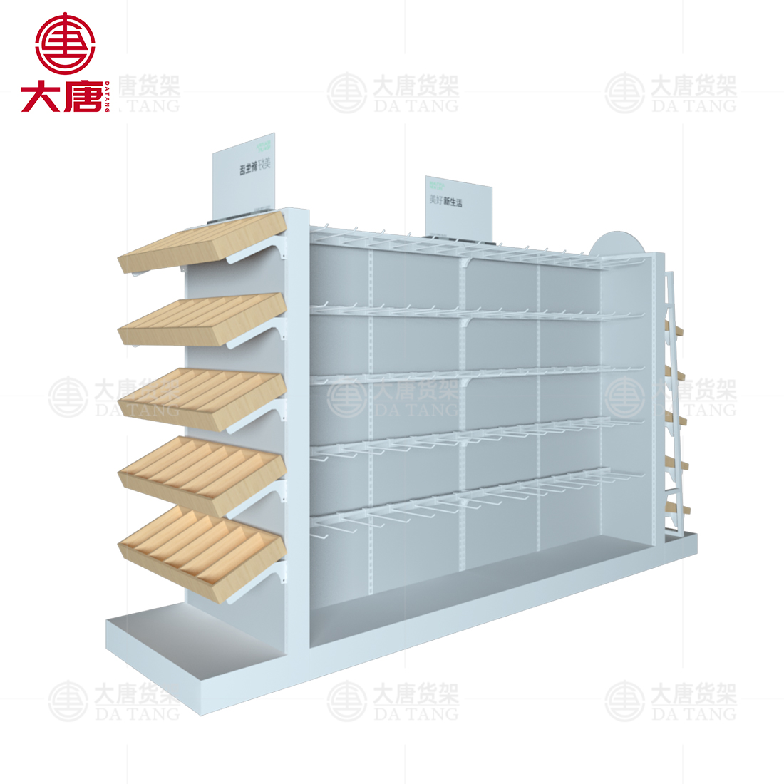 西寧精品貨架,精品貨架展示柜,中島展示柜,大唐貨架廠家