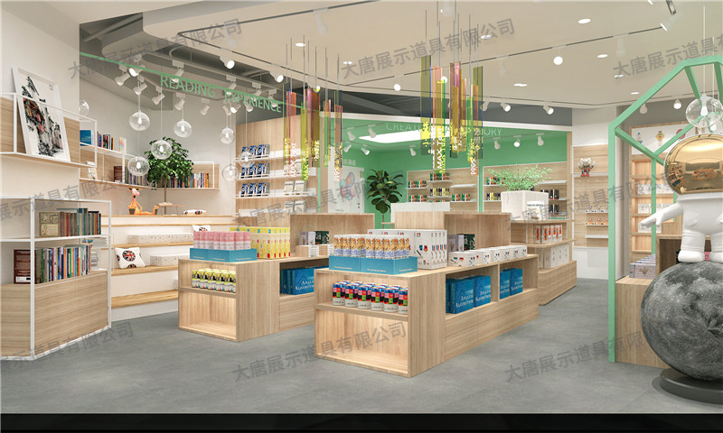 石家莊文體店貨架,文具店貨架,鋼木貨架