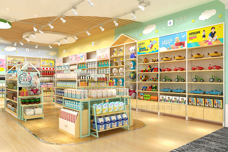 云浮母嬰店貨架，母嬰奶粉貨架，奶粉陳列架，母嬰整店輸出，大唐展示貨架
