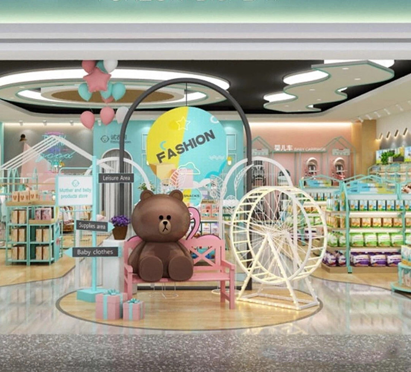 三沙奶粉陳列架,紙尿布展示架,孕嬰陳列柜,廣州大唐貨架