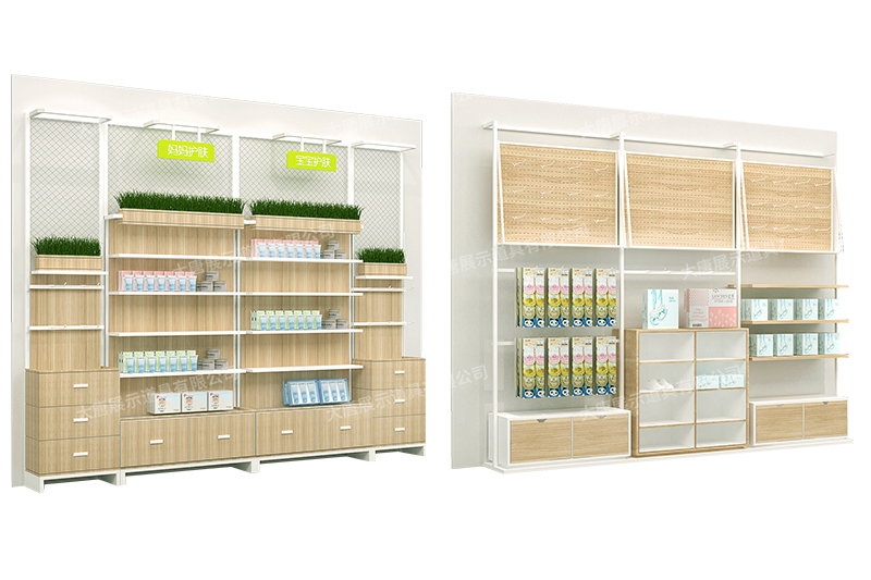 蘭州母嬰店貨架，母嬰奶粉貨架，奶粉陳列架，母嬰整店輸出，大唐展示貨架