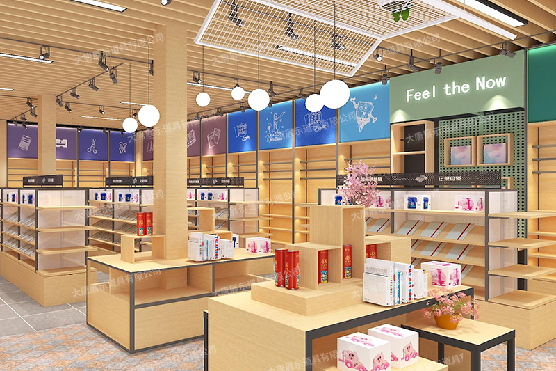 紅河哈尼族彝族文具店貨架，文具貨架， 文具店道具，文具中島柜， 文具店貨架靠墻，大唐展示貨架