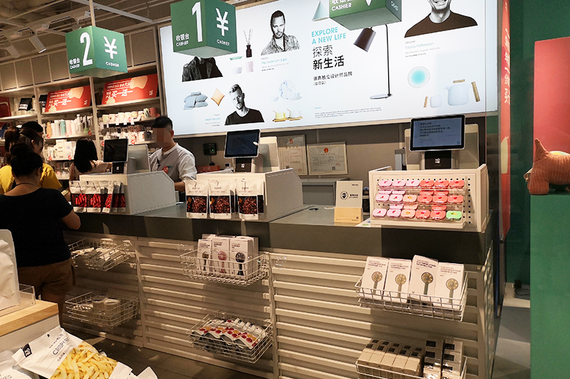 鞍山精品店貨架，精品店陳列架，飾品貨架，展示貨架，大唐展示貨架，北歐風貨架，三元店貨架