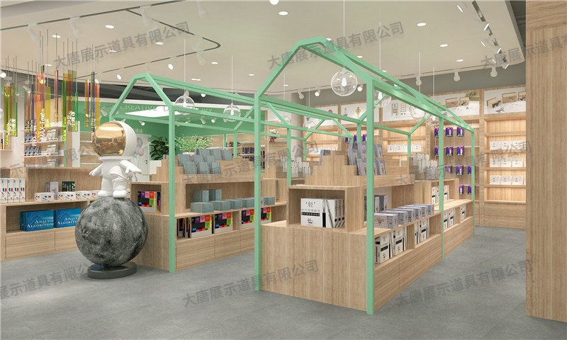 河北文體店貨架,文具店貨架,鋼木貨架