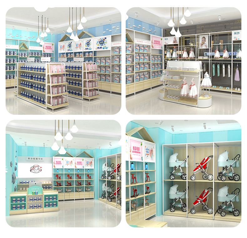 銀川母嬰貨架,母嬰陳列架,邊柜陳列架,大唐展示架,定制貨架