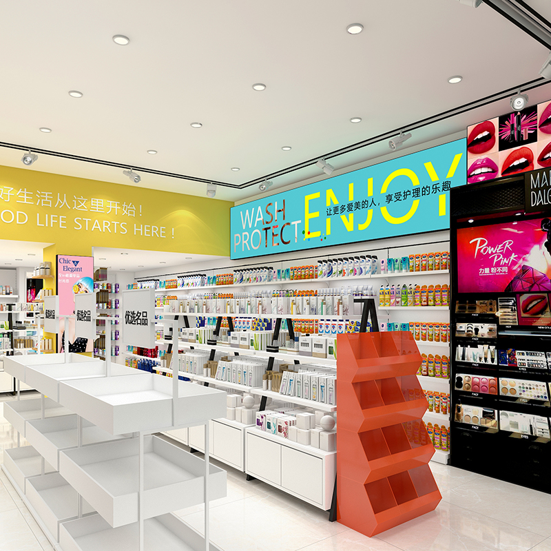 紅河哈尼族彝族化妝品展示柜品牌專柜彩妝置物架