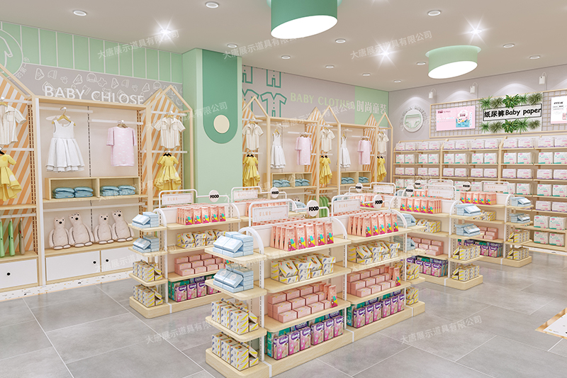 東莞母嬰店貨架，母嬰奶粉貨架，奶粉陳列架，母嬰整店輸出，大唐展示貨架