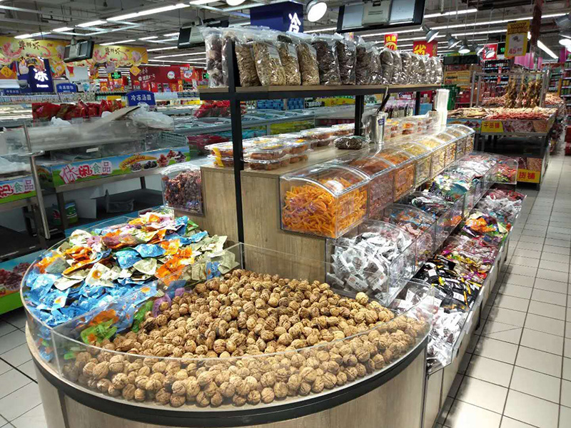 東莞干貨陳列架,進口食品展示架,廣州大唐貨架廠