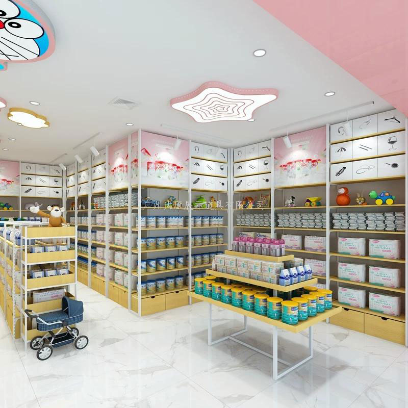 果洛藏族母嬰貨架 廠家，母嬰貨架定做,孕嬰展示架批發