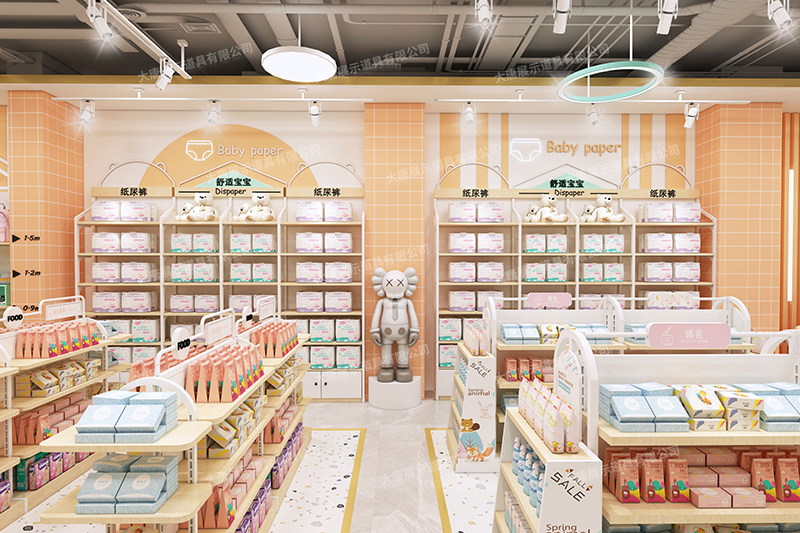 那曲地母嬰店貨架，母嬰奶粉貨架，奶粉陳列架，母嬰整店輸出，大唐展示貨架