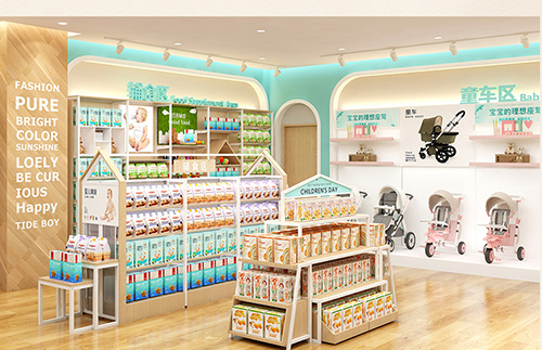 萍鄉母嬰孕嬰店貨架上的奶粉該如何陳列_廣州大唐展示