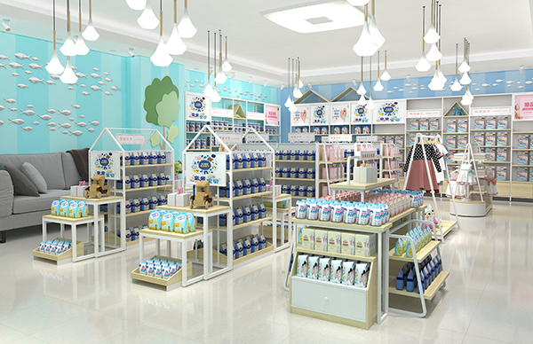 云浮母嬰店貨架展柜陳列展示
