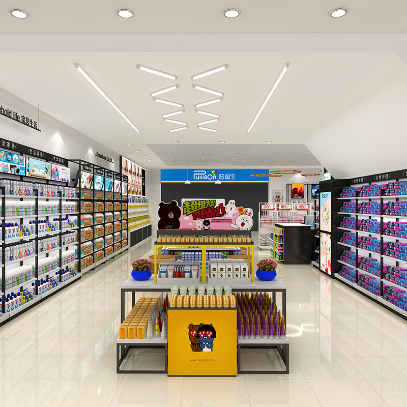 銅仁輕奢彩妝展示柜化妝品展示架精品面膜香水陳列架專柜品牌雙面貨架