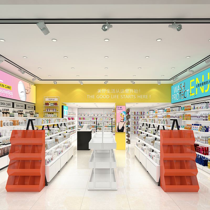 吐魯番地化妝品展示柜品牌專柜彩妝置物架